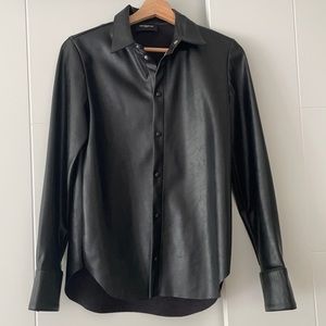 The Kooples Black Button Down Top